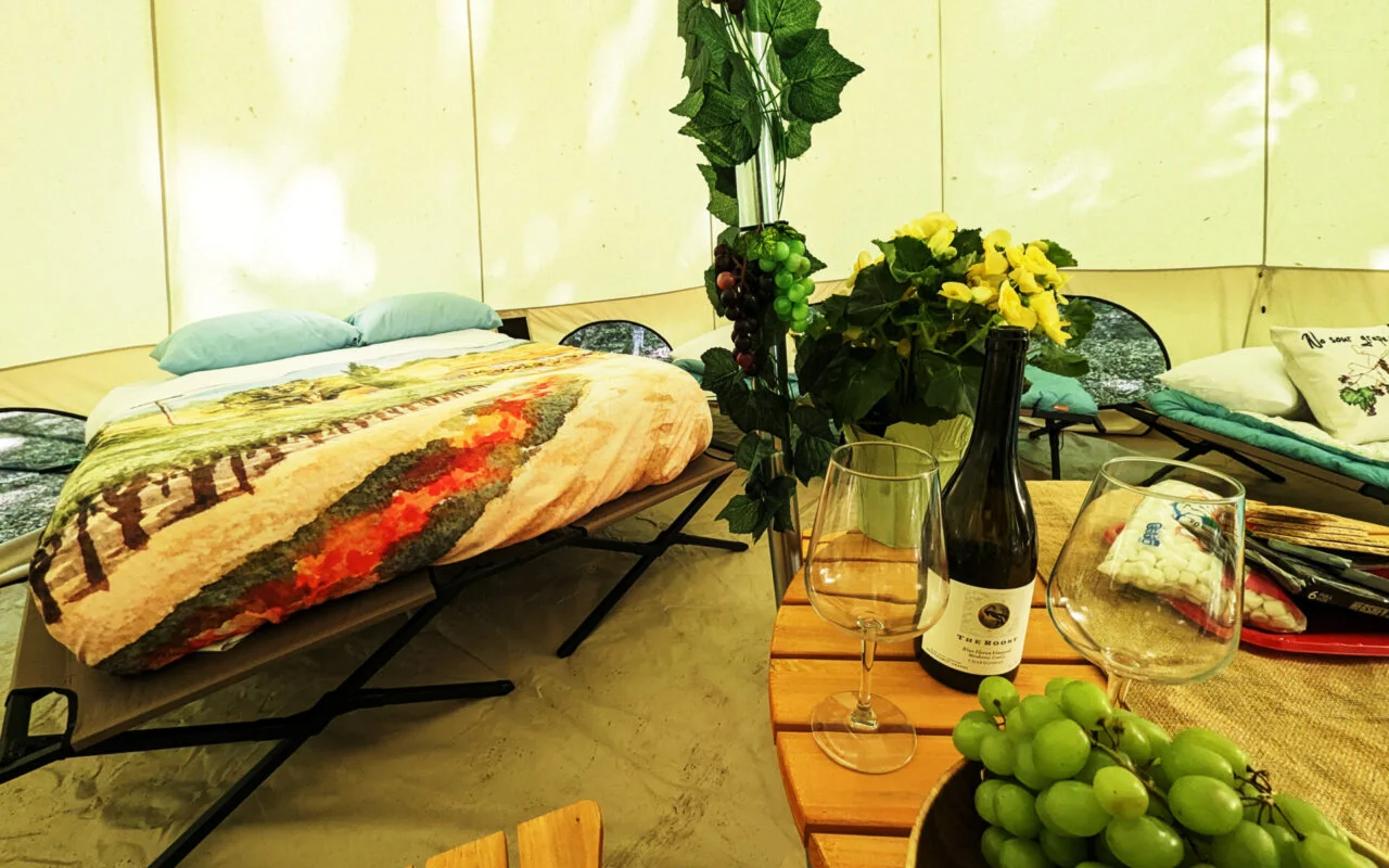 French Vineyard Glamping Luxury Tent at POV Resort