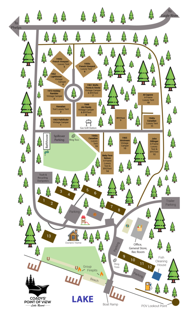 Map of Point of View Lake Resort